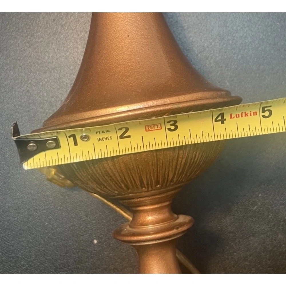 Vintage‎ Brass Table Lamp Traditional Urn Style Heavy Metal Base 26 Inch